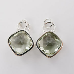 Gem Pyramid pendants with green amethyst