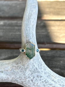 Moss Agate Dreaming ring