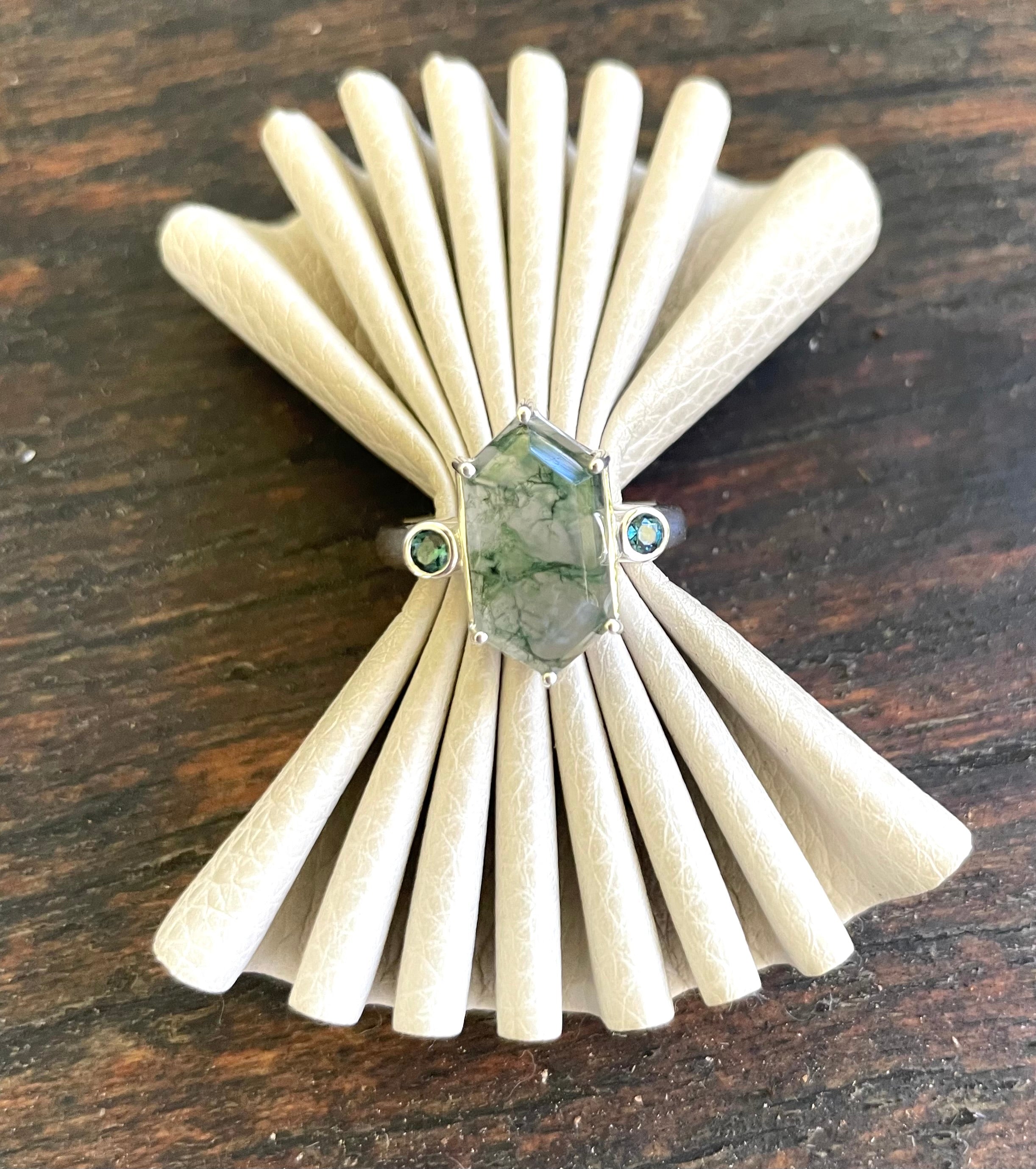 Moss Agate Dreaming ring
