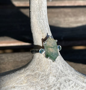 Moss Agate Dreaming ring