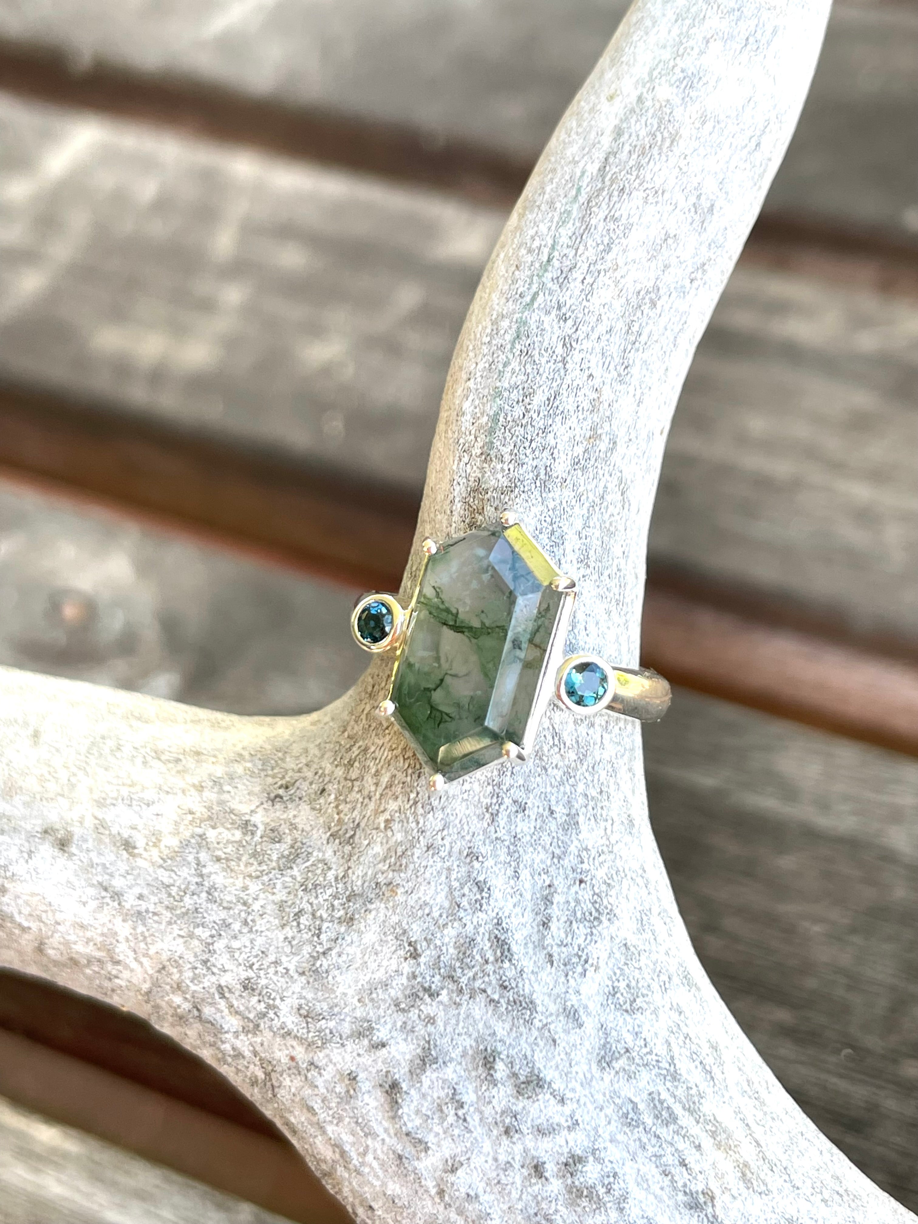 Moss Agate Dreaming ring