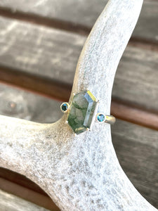 Moss Agate Dreaming ring