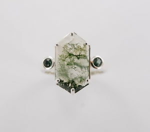 Moss Agate Dreaming ring