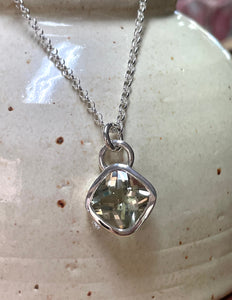 Gem Pyramid pendants with green amethyst