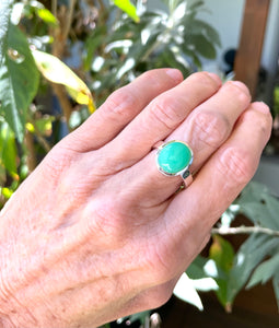 Chrysophase ring