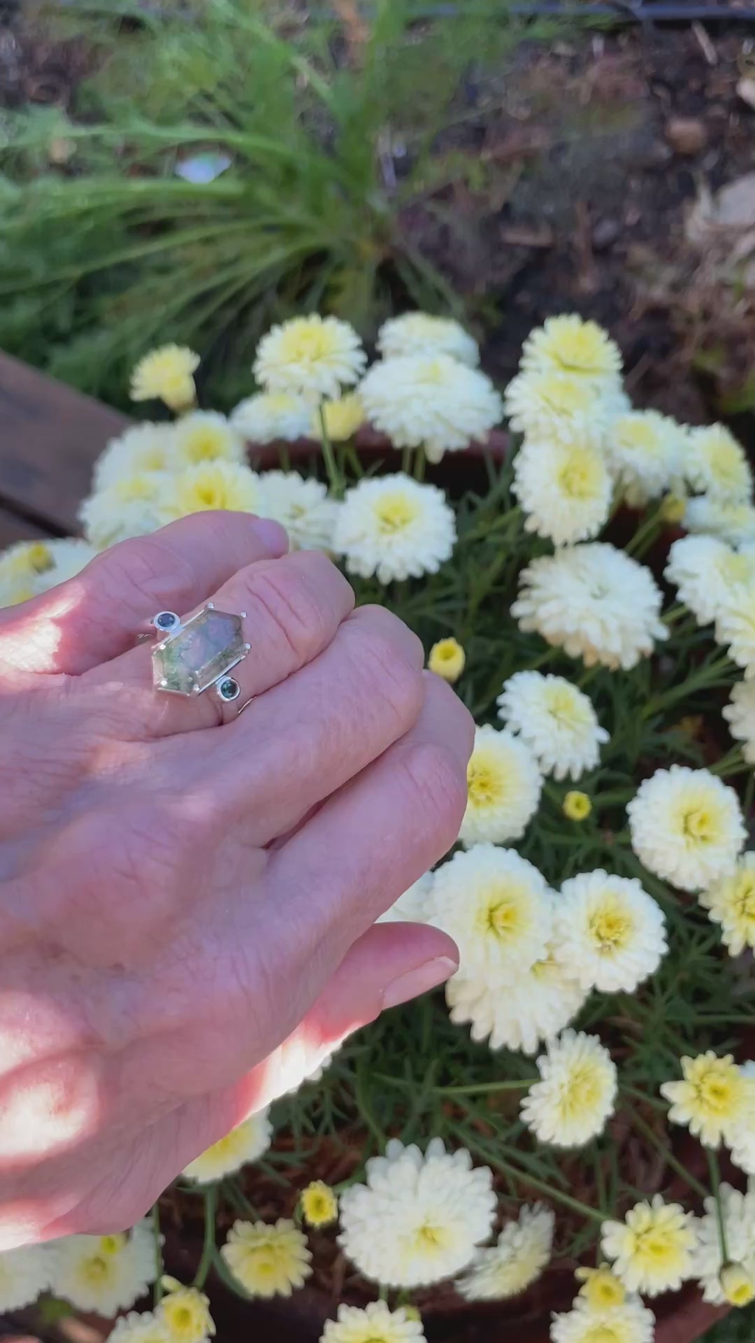Moss Agate Dreaming ring