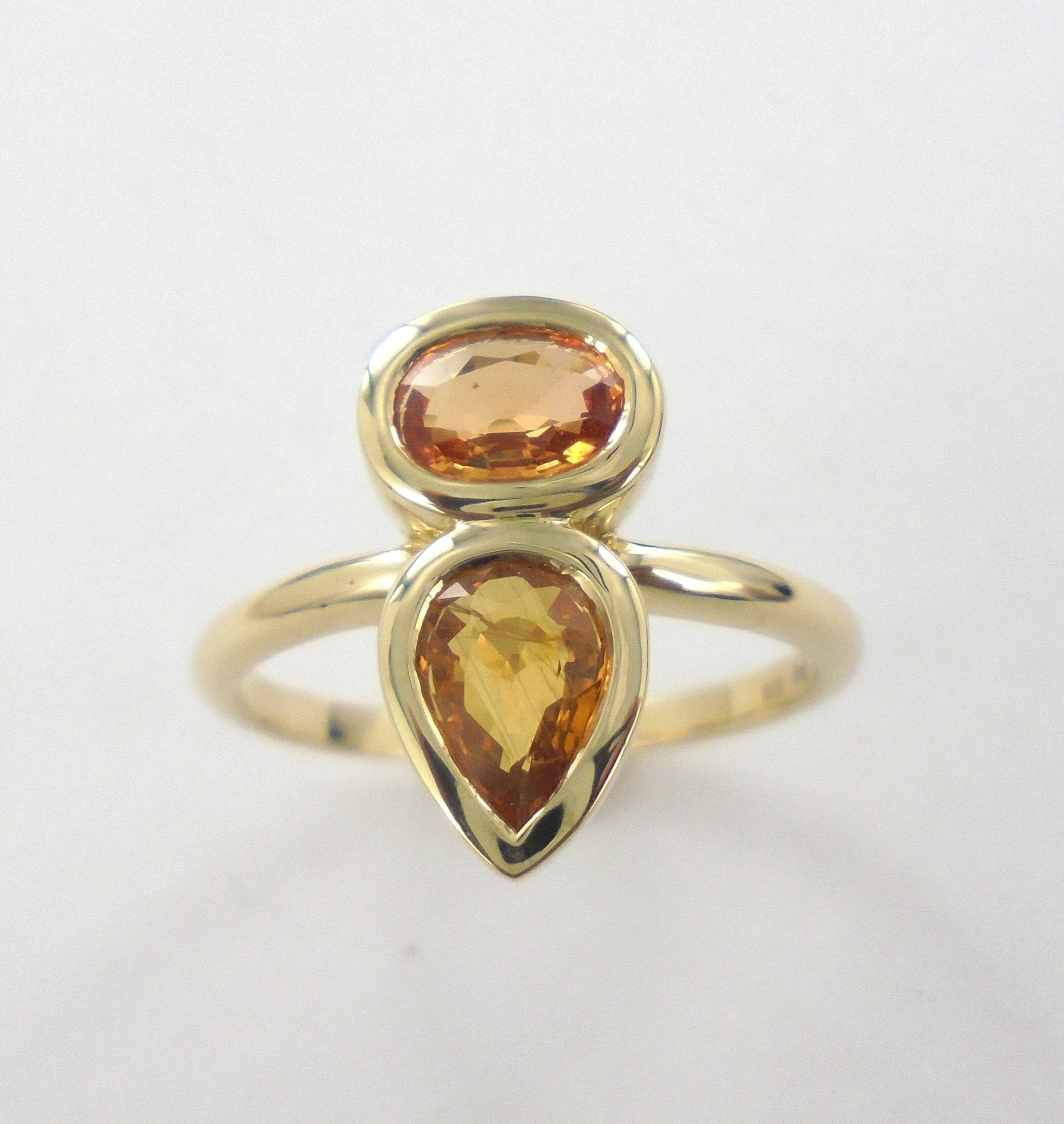 yellow sapphire commission ring in rosegold