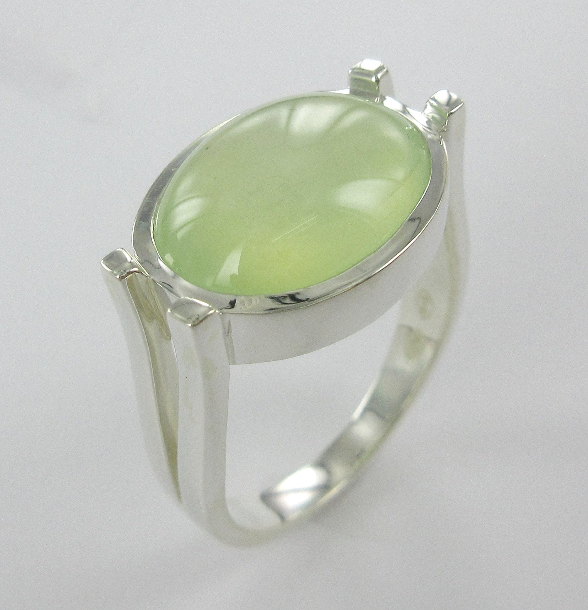 Split band Ring Ai114 Prehnite