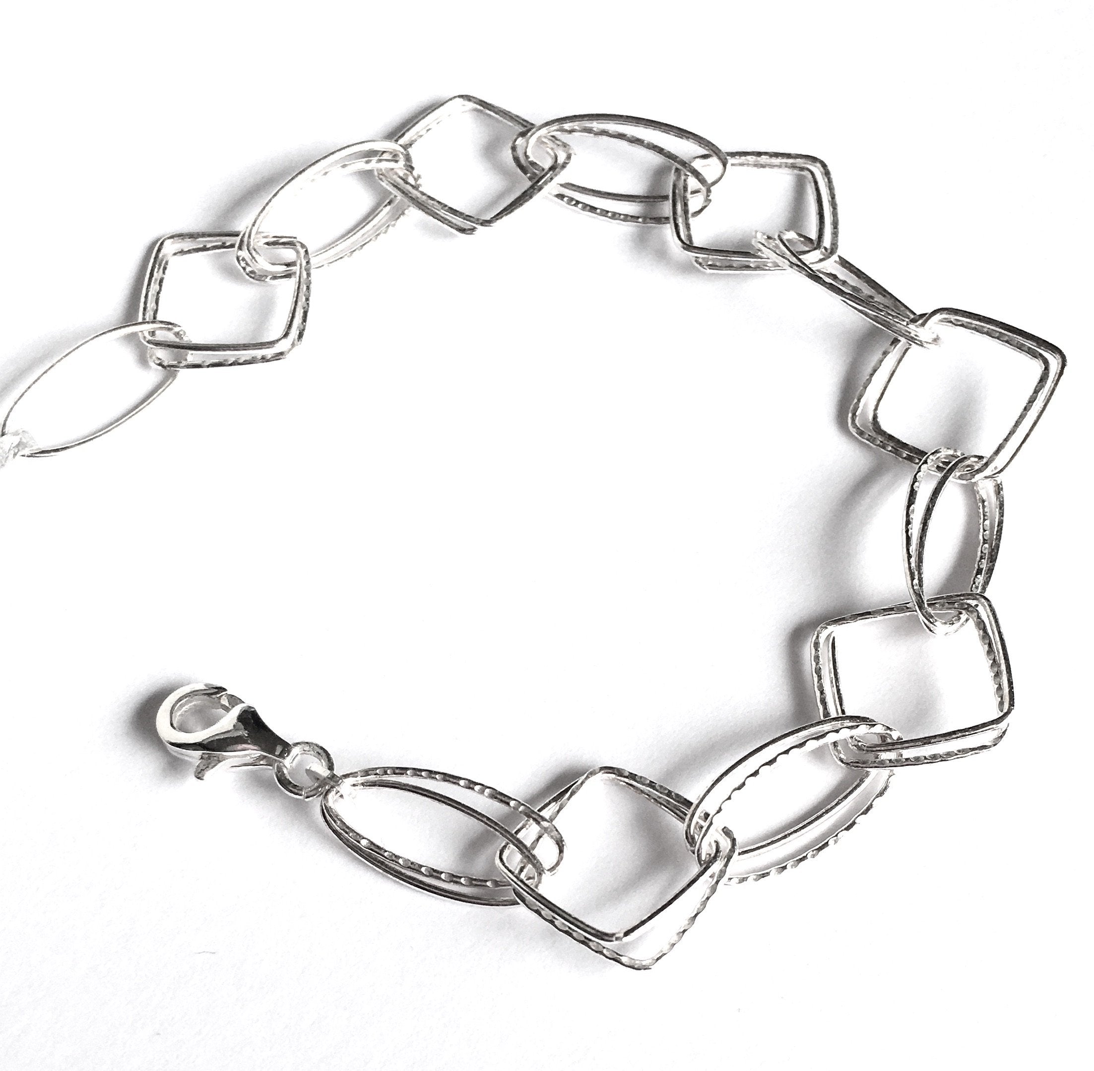 Hammered link Bracelet Ai224