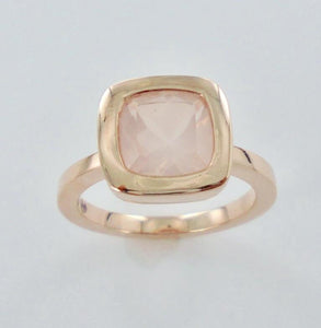 Rosequartz Cushion Ring Ai152